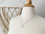 Dainty Opal Necklace - Silver