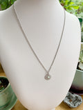 Mandala and Opal Necklace - Silver