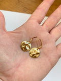 Hammered Gold Disc Earrings