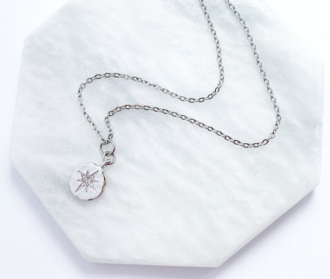 BRUSHED SILVER NORTH STAR NECKLACE • Ada Gallery • Contemporary Handcrafted  Jewellery & Adornments