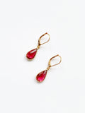 Ruby Pear Earrings