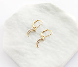 Dainty Moon Earrings