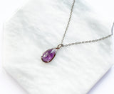 Amethyst Pear Necklace