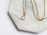 Opal Triangle Necklace - Gold