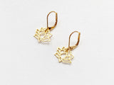 Small Lotus Earrings in Gold