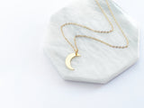 Hammered Moon Necklace