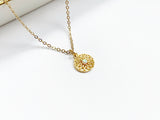 Mandala and Opal Necklace - Gold