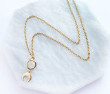 Quartz Crescent Moon Necklace