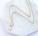 Quartz Crescent Moon Necklace