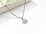 Mandala and Opal Necklace - Silver