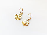 Hammered Gold Disc Earrings