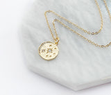 Moon and Star CZ Necklace